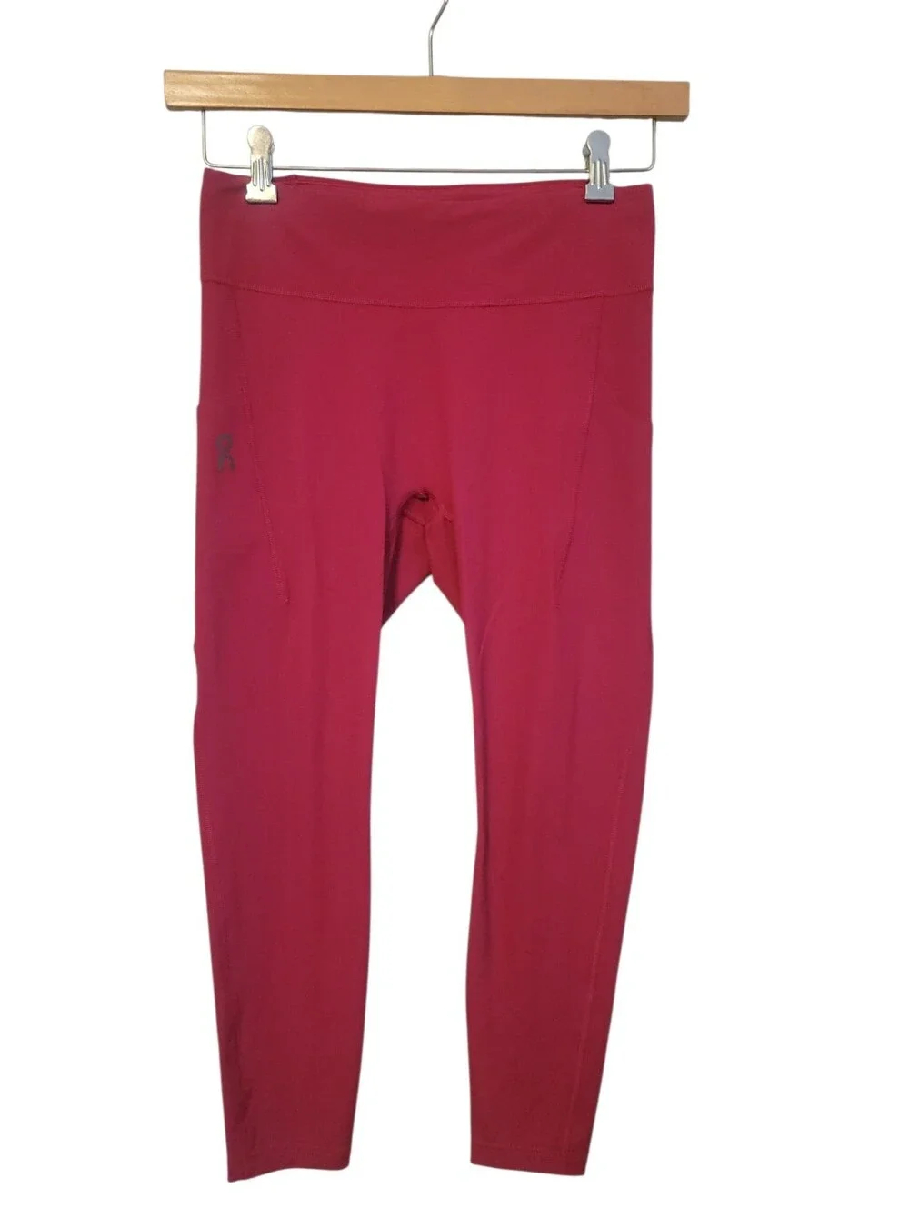 On Performance Tights 7/8 Leggings Pink High Rise Pocket Running Yoga Medium - Picture 10 of 14